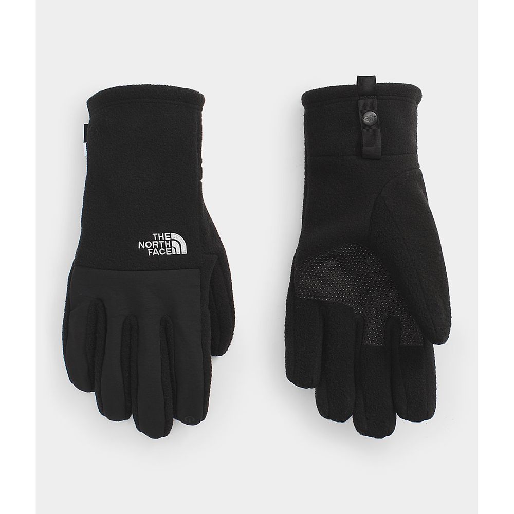 The North Face Gloves Mens Australia - The North Face Denali Etip™ Black (ICW-820354)